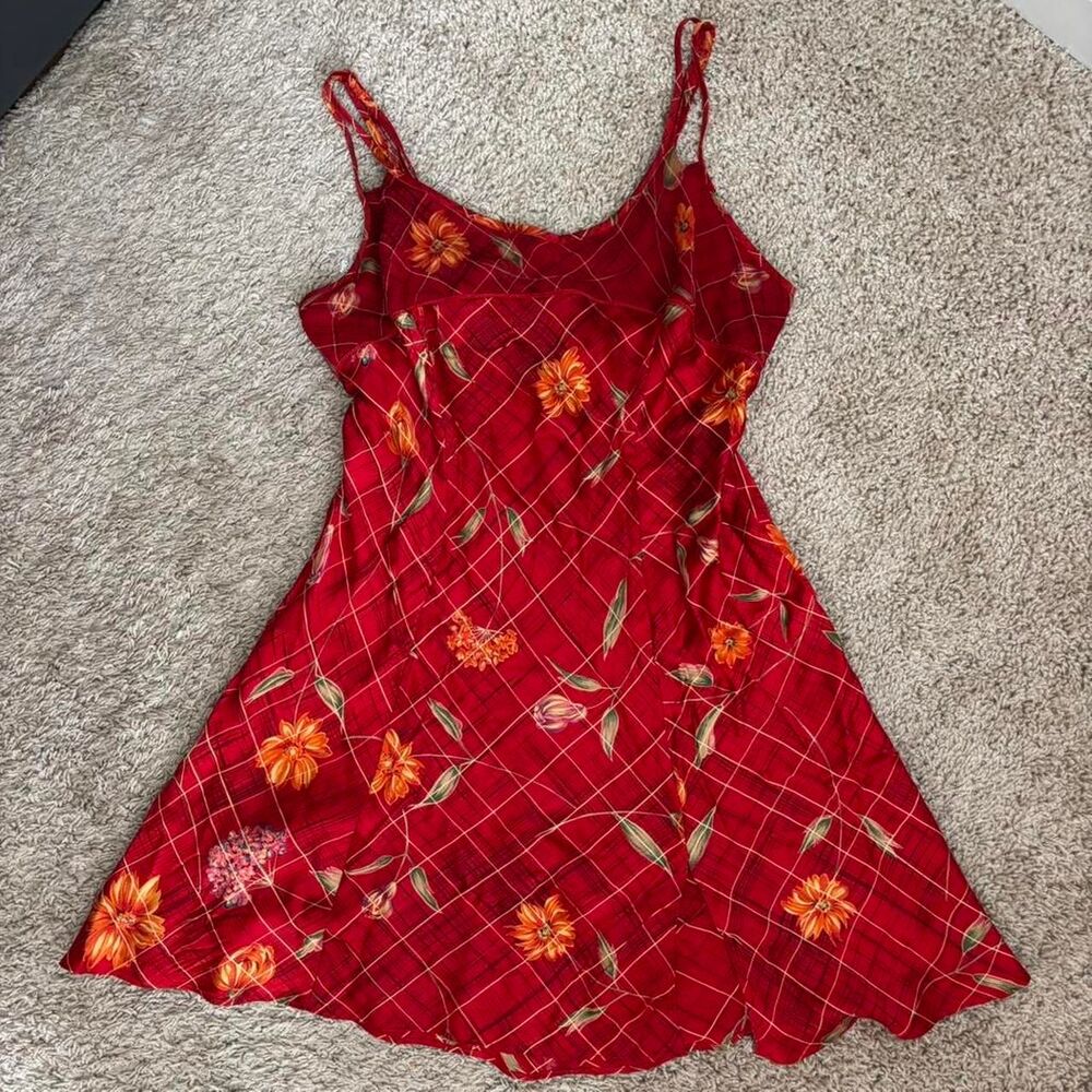 VTG Victoria's Secret Lingerie 100% Silk Floral Pajamas Slip Dress Chemise 90s - Picture 4 of 8